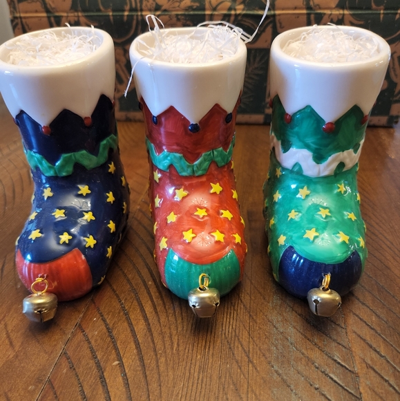 Set of 3 ceramic Figis stockings - Picture 3 of 8